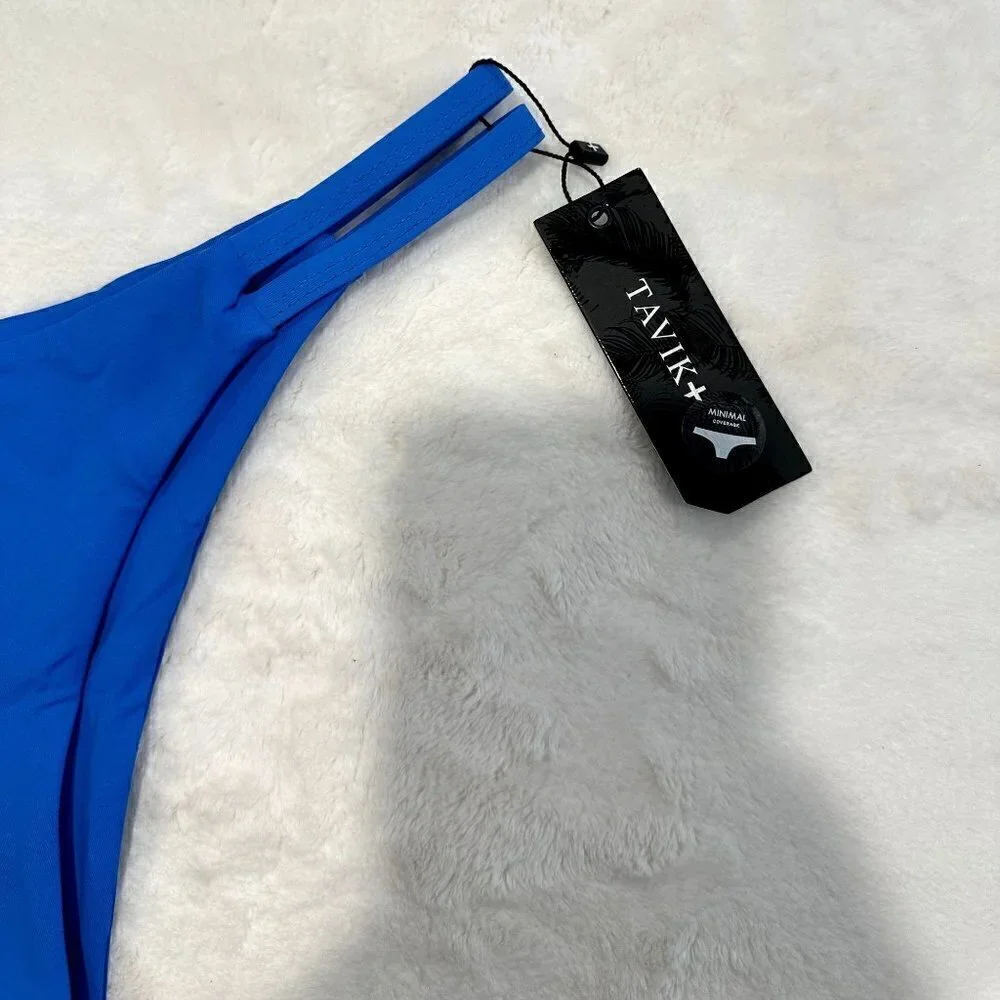 NWT Tavik Vine Cutout Swim Bottom in French Blue - Large